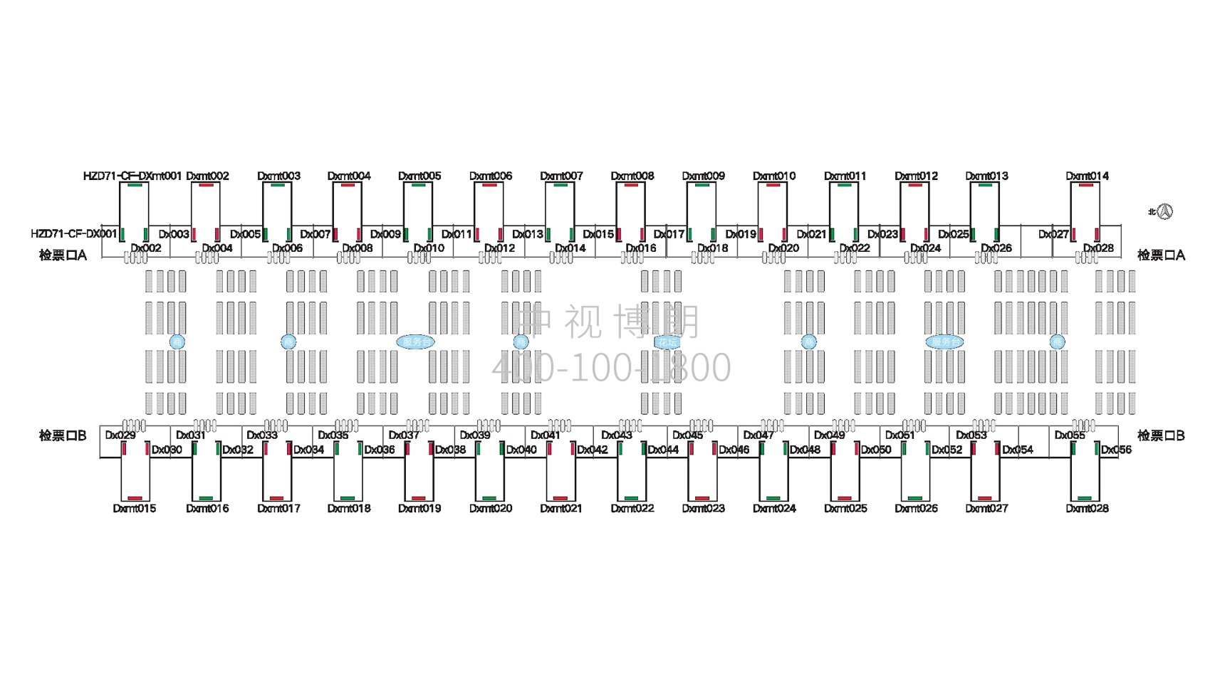 杭州东站广告-检票口灯箱套装2点位图