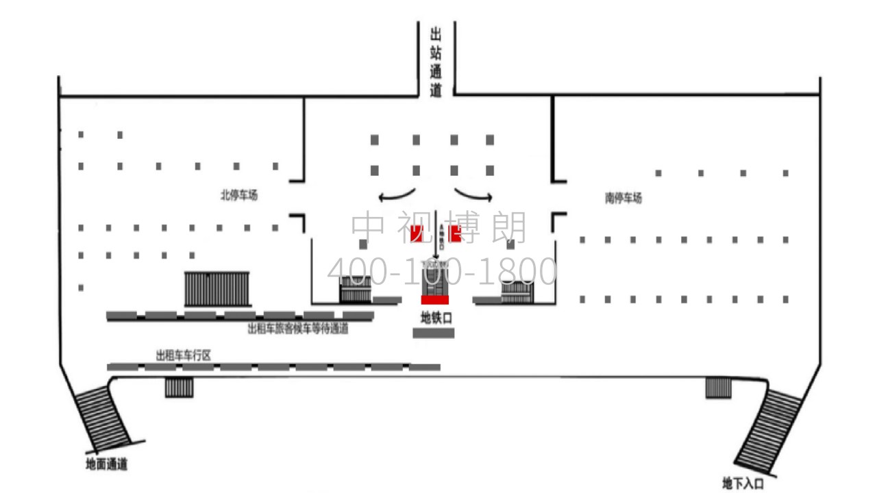 杭州站-负1F换乘区立柱LED套装点位图
